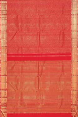 Collection of Kanchipuram Silk Brocade Red Saree in a gallery layout