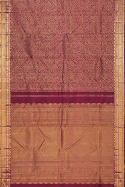 Collection of Kanchipuram Silk Brocade Violet Saree in a gallery layout