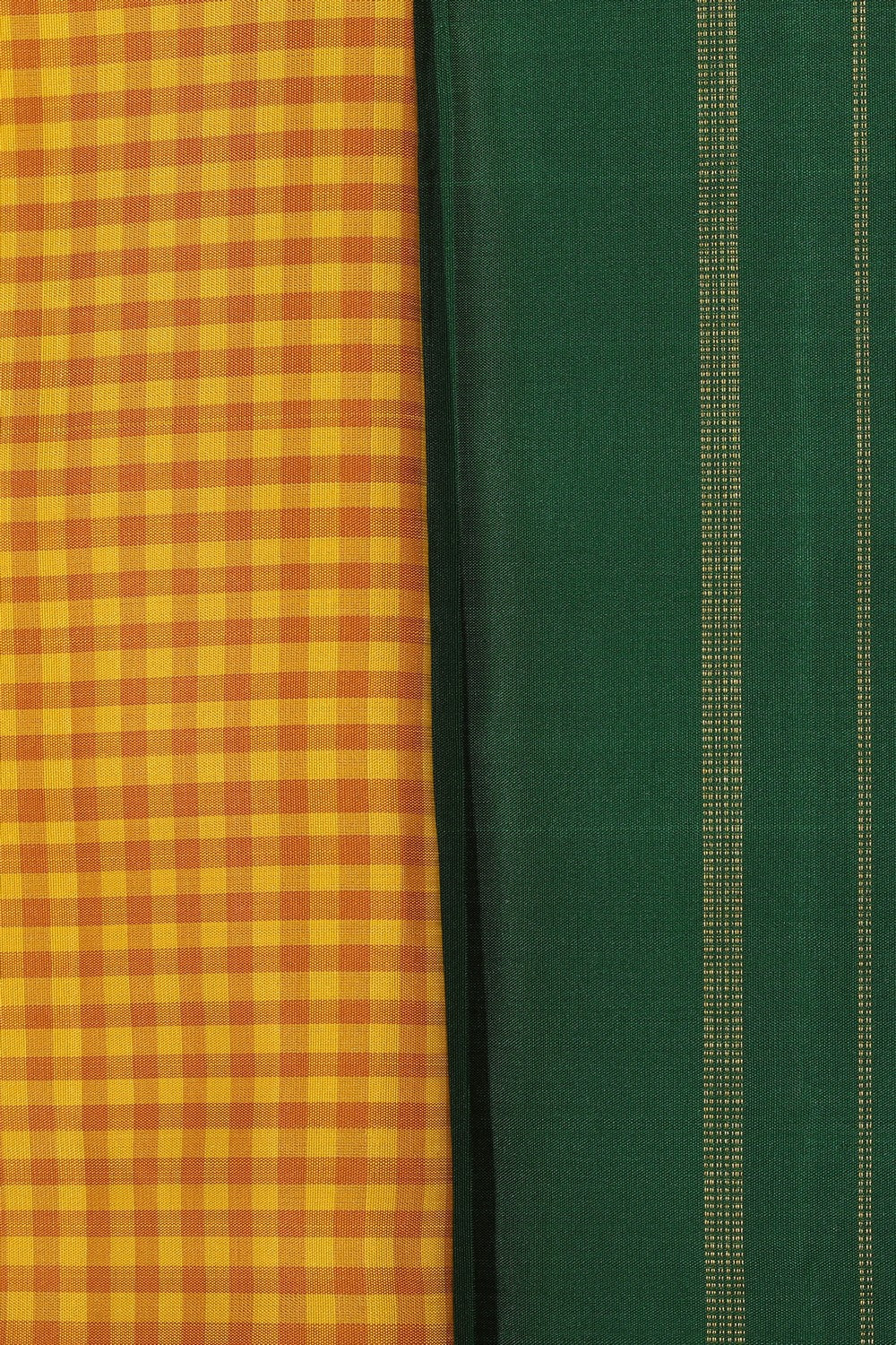 Collection of Arani Silk Yellow Saree in a gallery layout