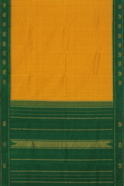 Collection of Arani Silk Yellow Saree in a gallery layout