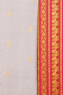 Collection of Arani Silk Grey Saree in a gallery layout