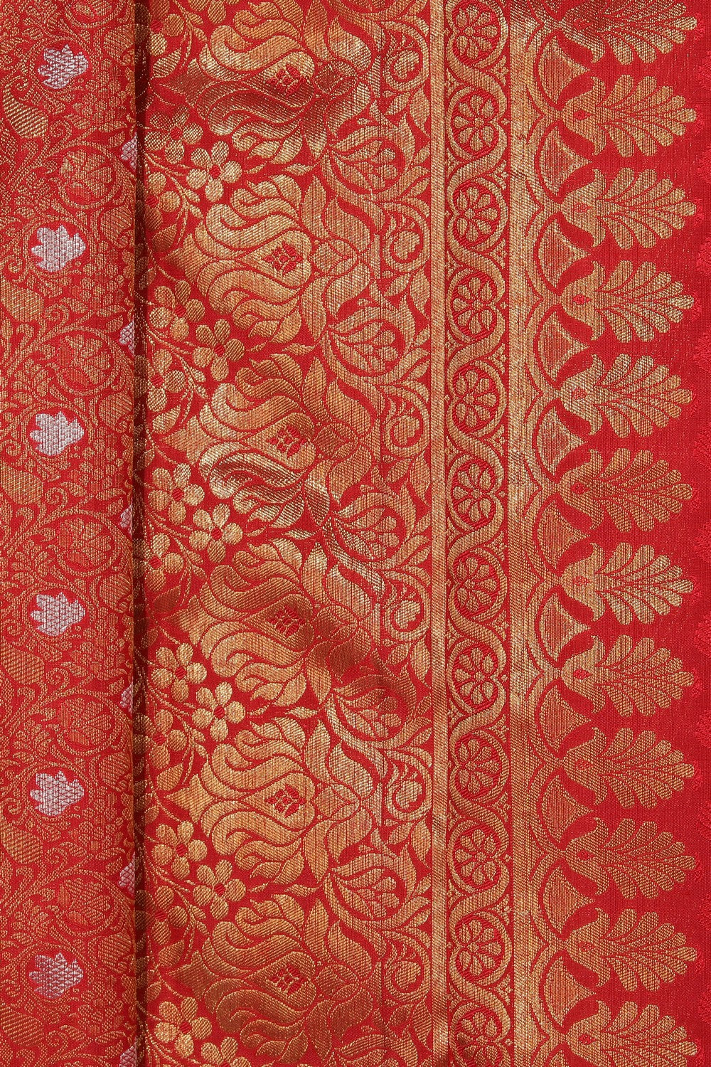 Kanchipuram Silk Brocade Red Saree