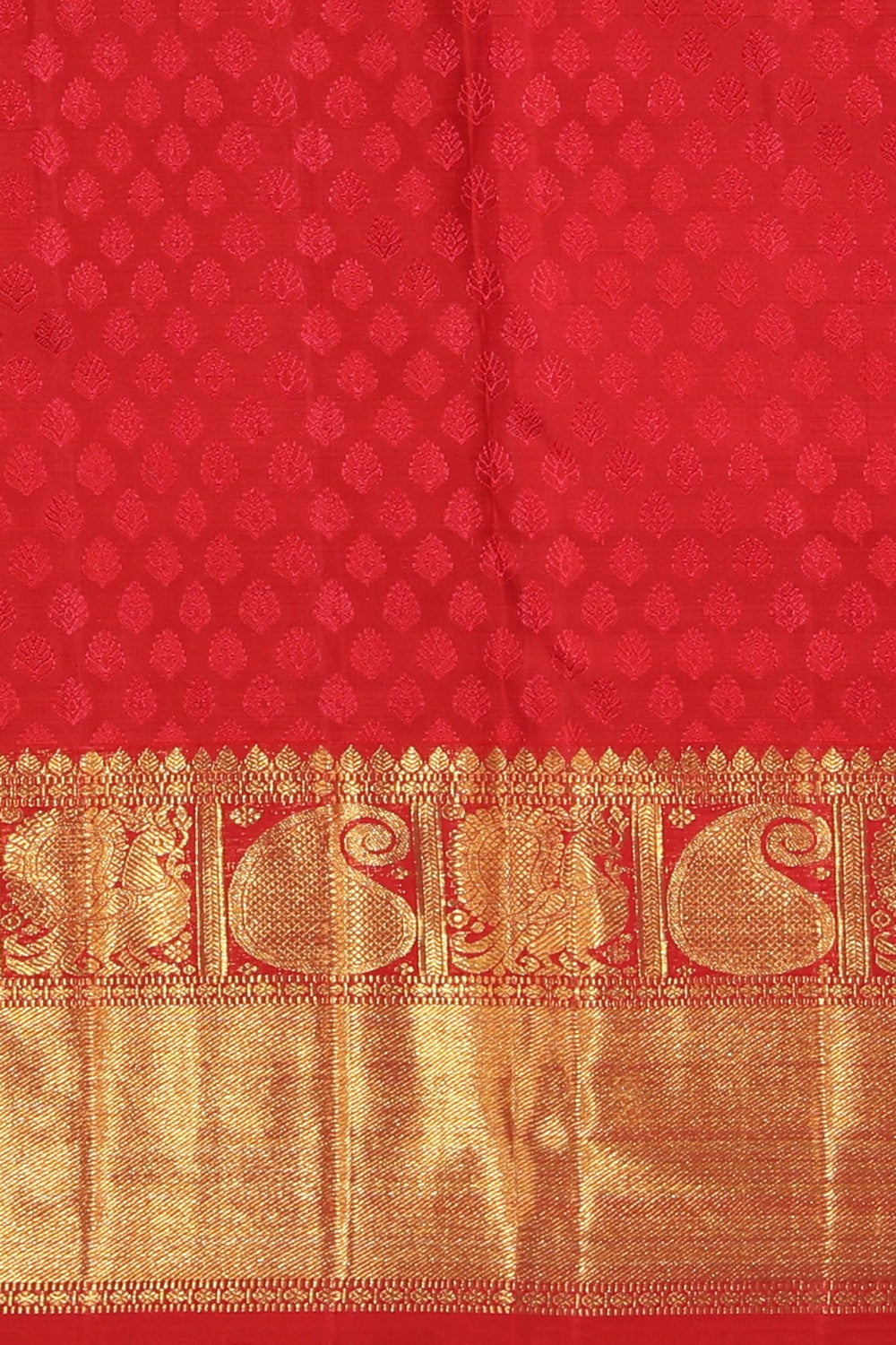 Kanchipuram Silk Brocade Red Saree