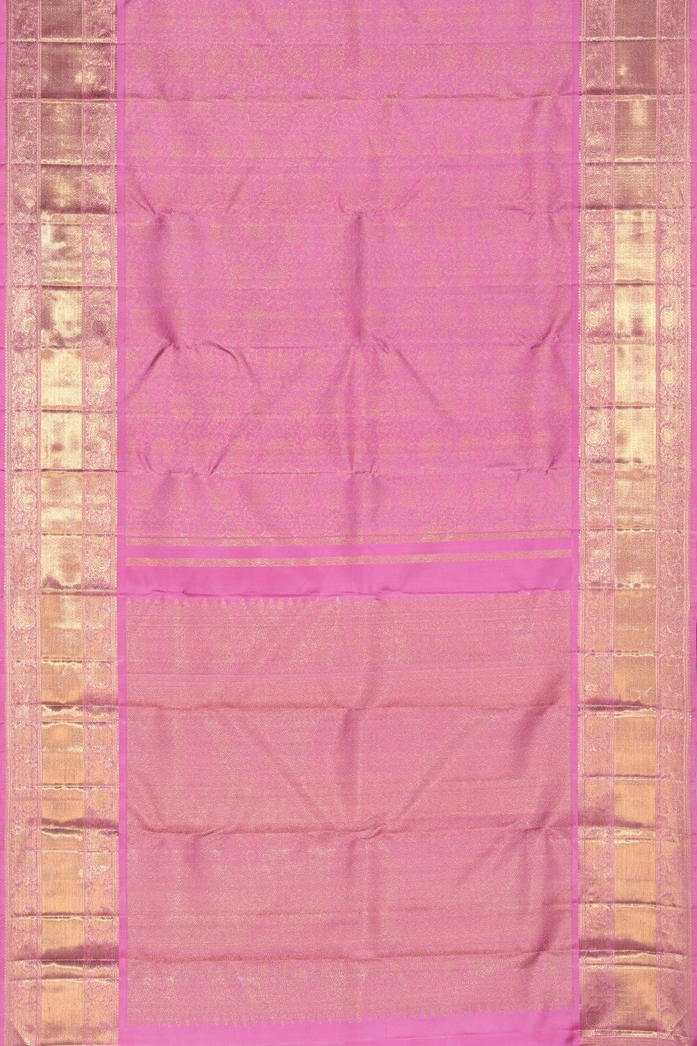 Collection of Kanchipuram Silk Brocade Lavender Pink Saree in a gallery layout