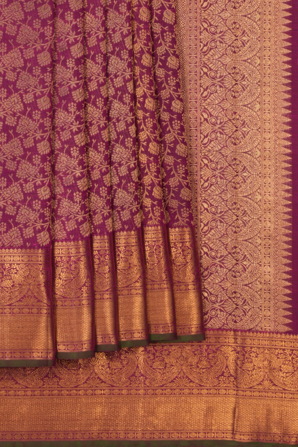 Kanchipattu Brocade Violet Saree