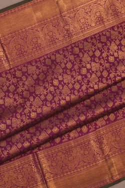 Image of Kanchipattu Brocade Violet Saree