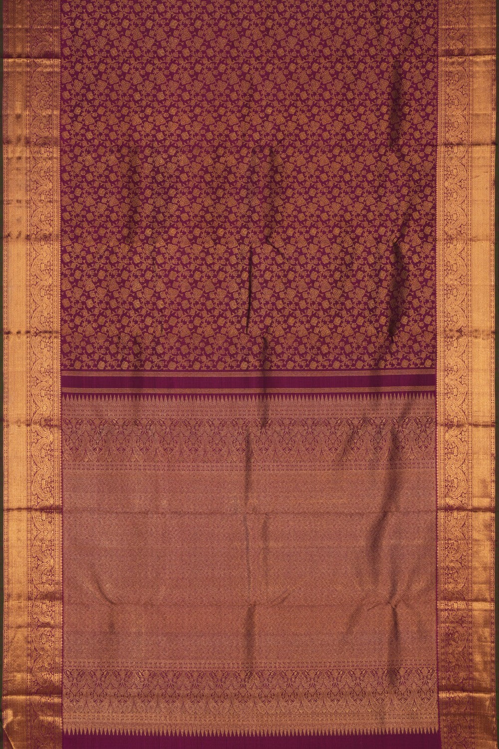 Image of Kanchipattu Brocade Violet Saree