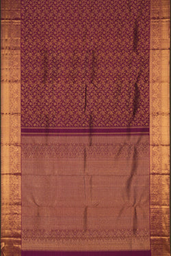 Image of Kanchipattu Brocade Violet Saree