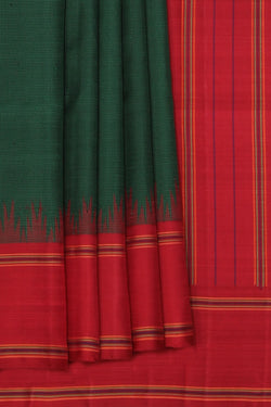 Collection of Arani Silk Green Saree in a gallery layout