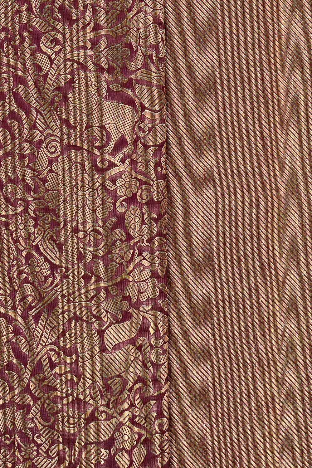 Kanchipuram Silk Brocade Violet Saree