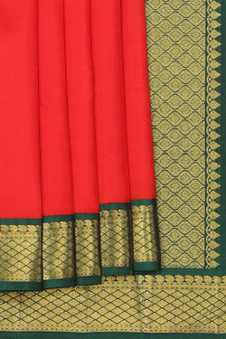 Collection of Kanchipuram Silk Red Saree in a gallery layout