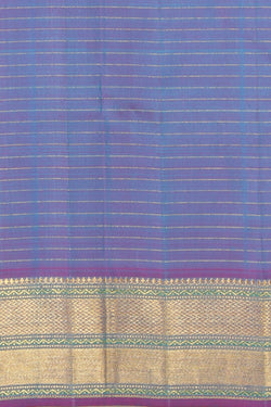 Collection of Kanchipuram Silk Sea Green Saree in a gallery layout