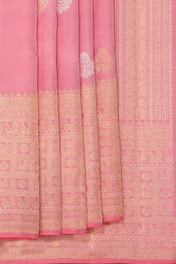 Collection of Kanchipuram Silk Pink Saree in a gallery layout