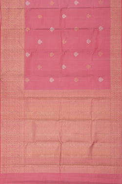 Collection of Kanchipuram Silk Pink Saree in a gallery layout