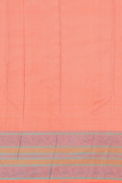 Collection of Kanchipuram Silk Peach Saree in a gallery layout