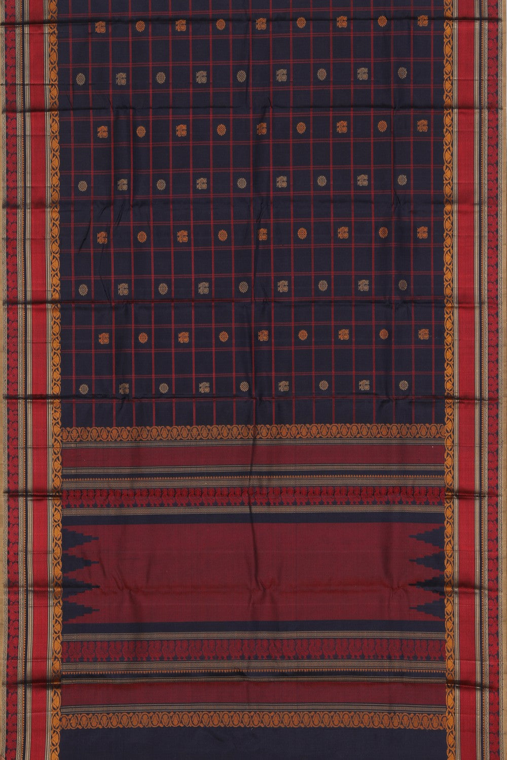 Collection of Kanchipuram Silk Volet Saree in a gallery layout