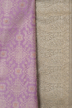 Image of Arani Silk Brocade Purple Saree