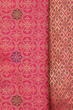 Image of Arani Silk Brocade Pink Saree