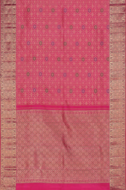 Image of Arani Silk Brocade Pink Saree