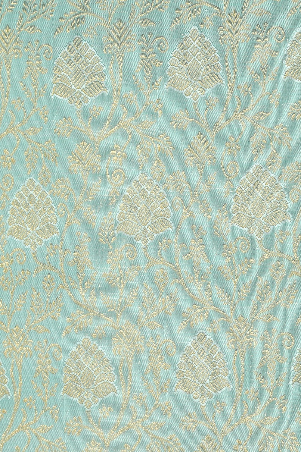 Image of Arani Silk Brocade Sea Green Saree