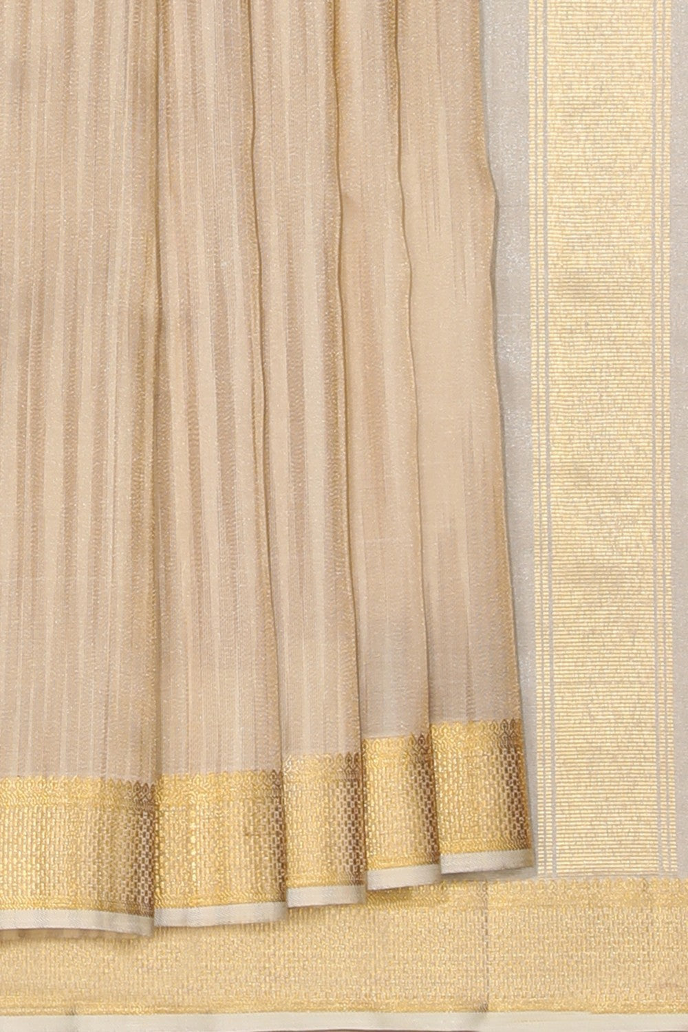 Collection of Arani Silk Classy Beige Saree in a gallery layout