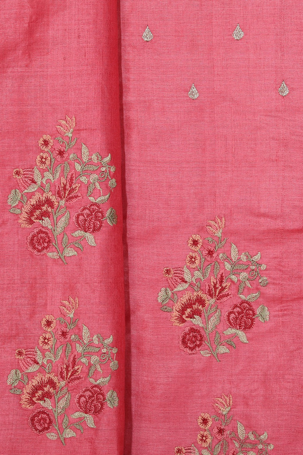 Tussar Silk Pink Saree