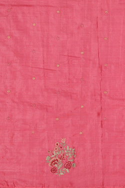 Image of Tussar Silk Pink Saree