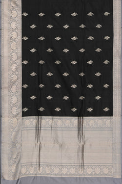 Image of Banarasi Silk Black Saree