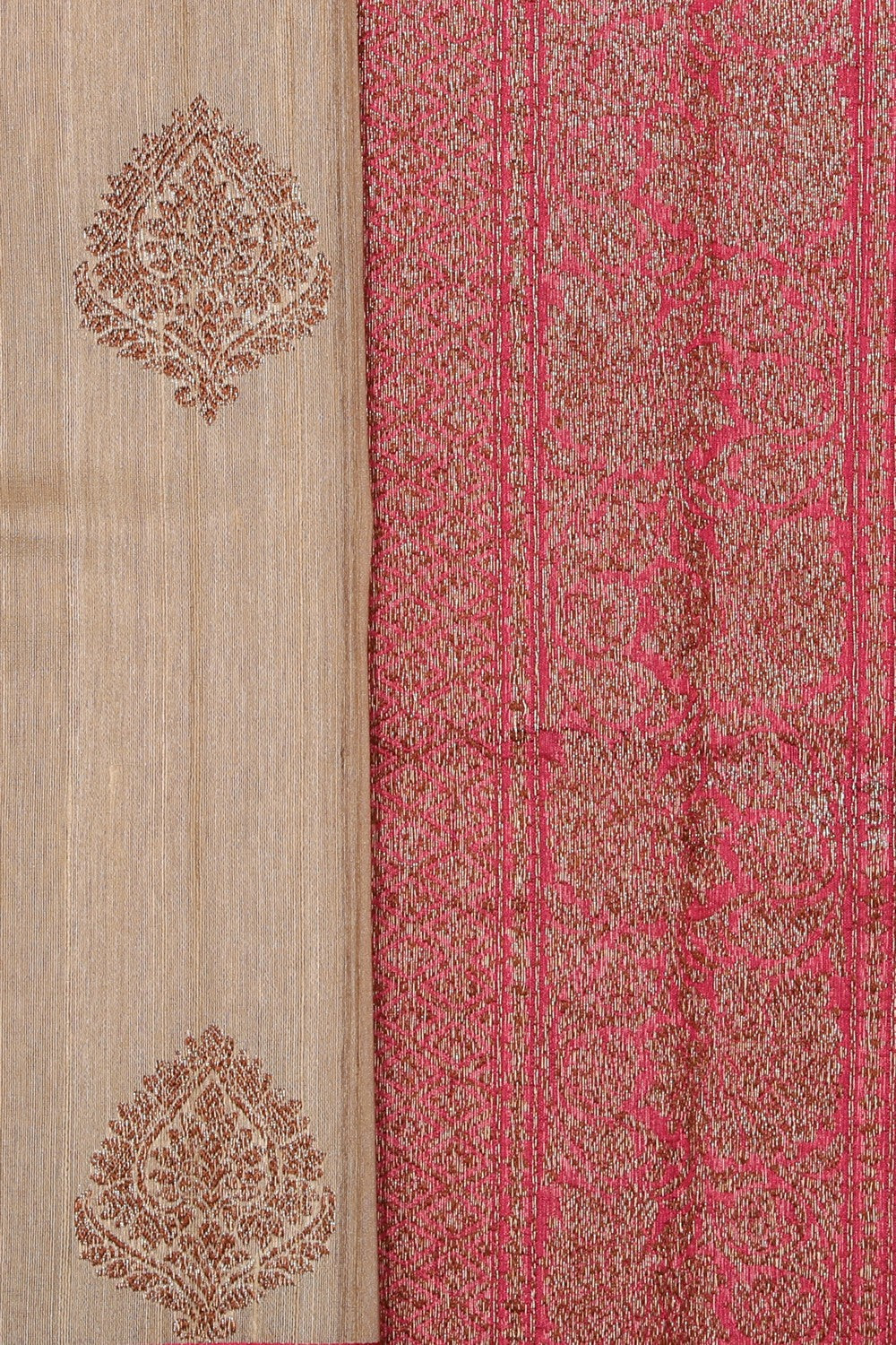 Banarasi Tussar Silk Beige Saree