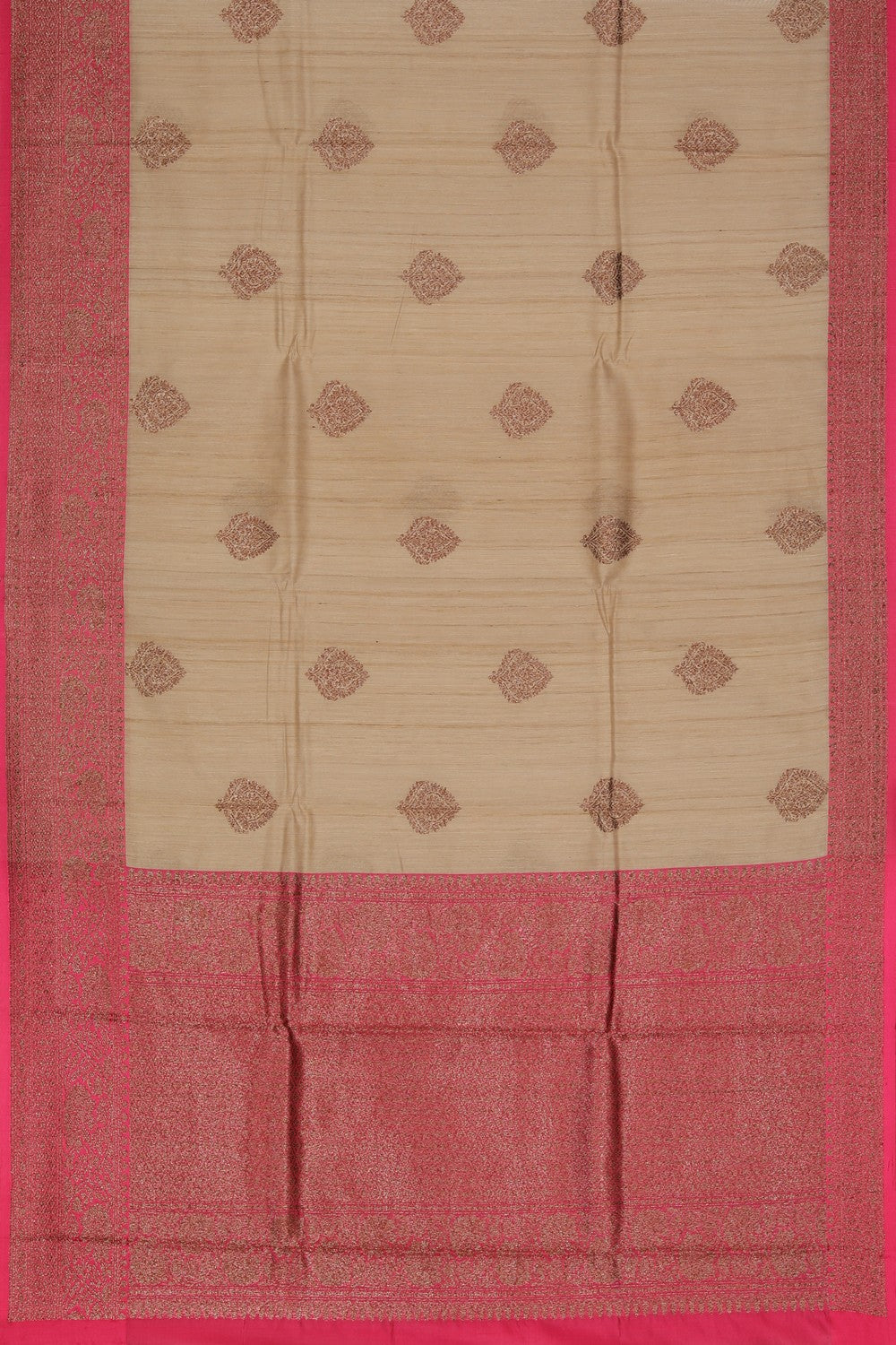 Banarasi Tussar Silk Beige Saree