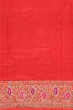 Image of Banarasi Tussar Silk Smoky Blue Saree