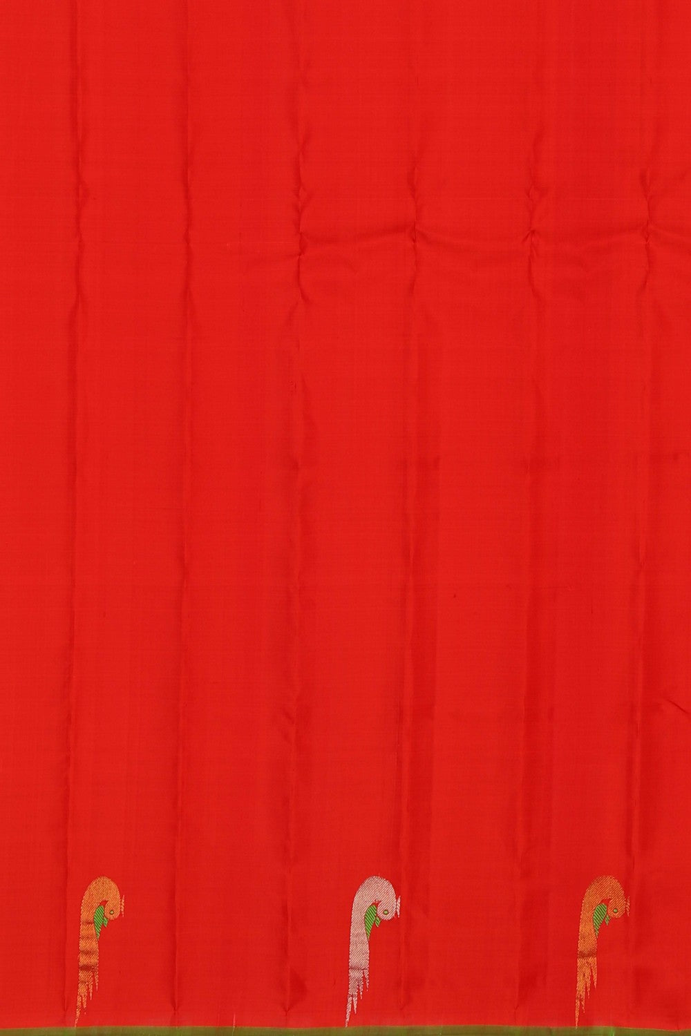 Image of Gadwal Silk Red Saree