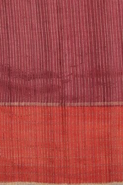 Image of Bhagalpur Tussar Silk Red Saree