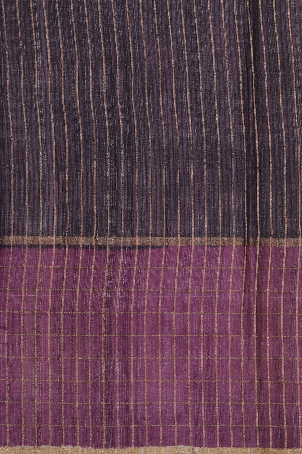 Bhagalpur Tussar Silk Magenta Saree