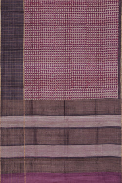 Image of Bhagalpur Tussar Silk Magenta Saree