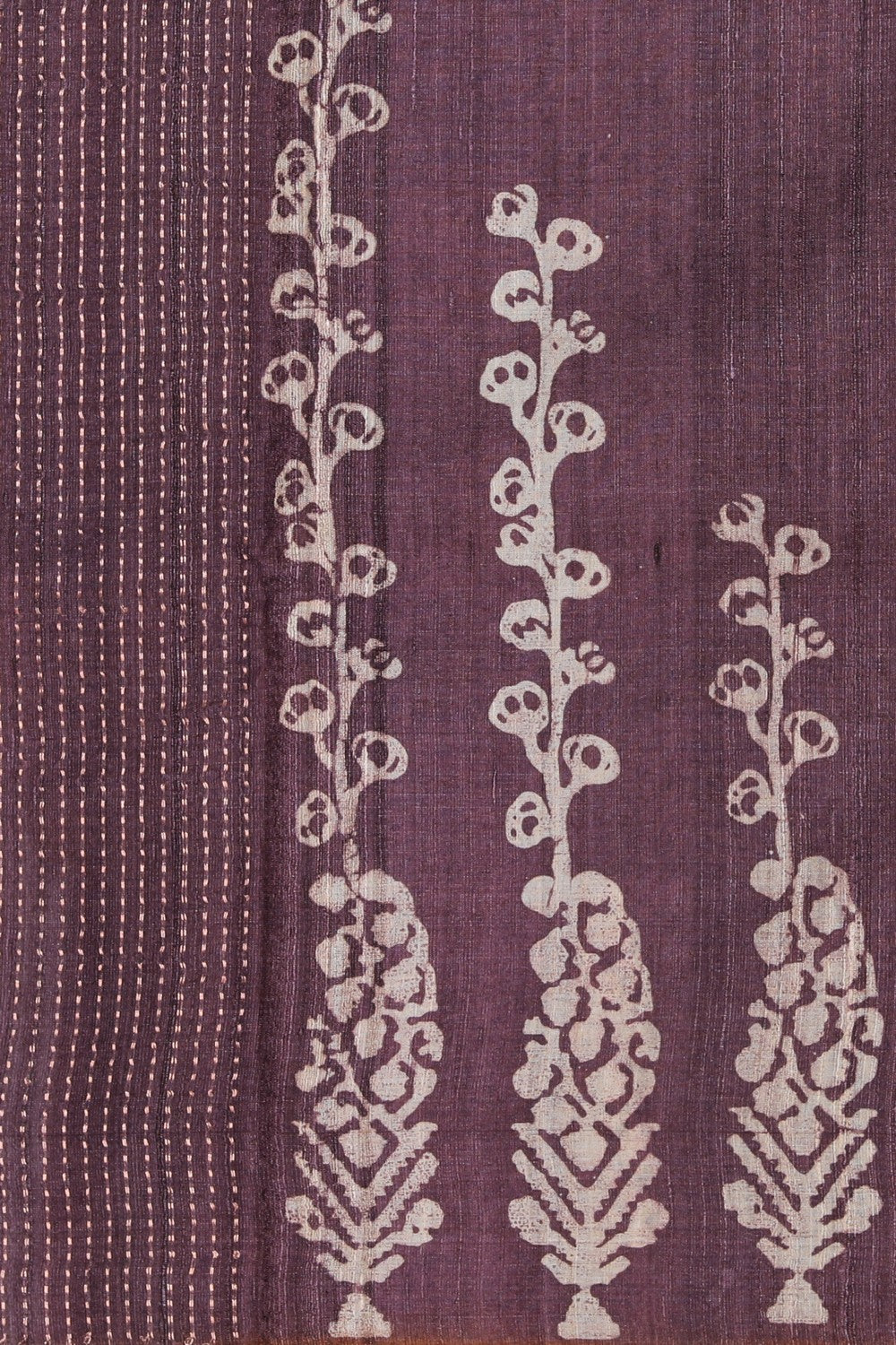 Bhagalpur Tussar Silk Purple Saree