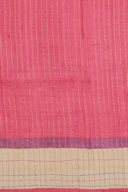 Image of Bhagalpur Tussar Silk Magenta Saree