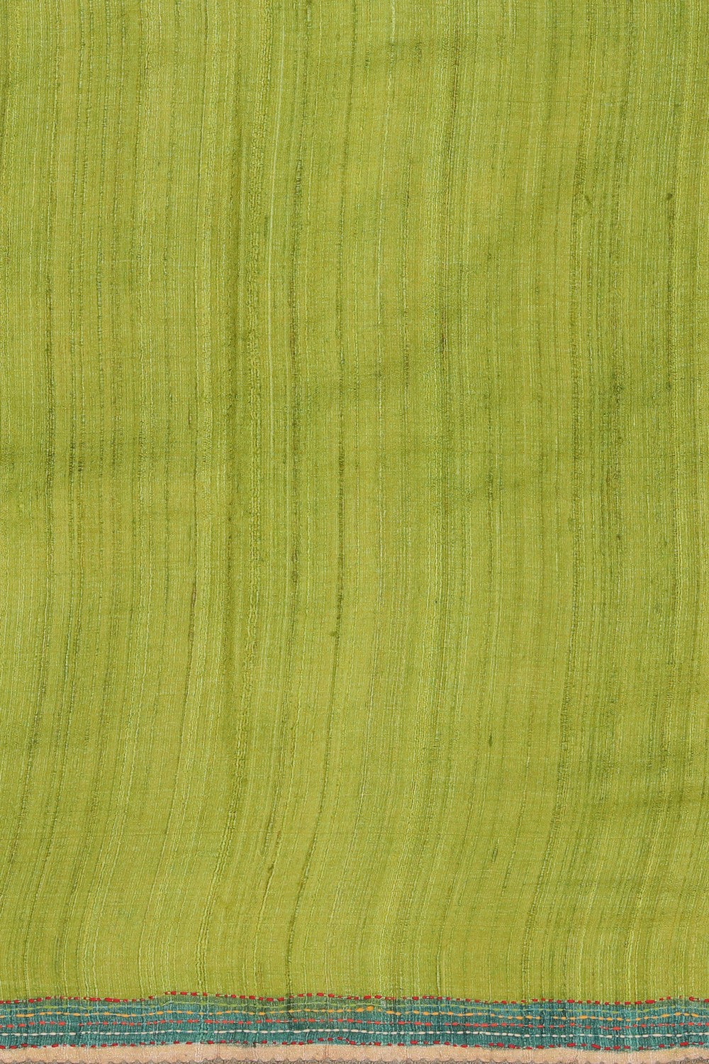 Bhagalpur Tussar Silk Green Saree