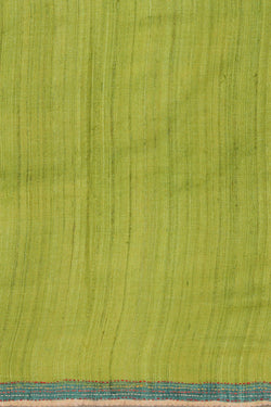 Image of Bhagalpur Tussar Silk Green Saree