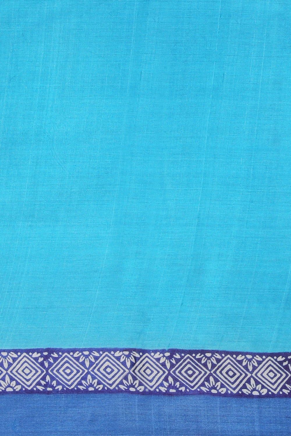 Bhagalpur Tussar Silk Teal Blue Saree