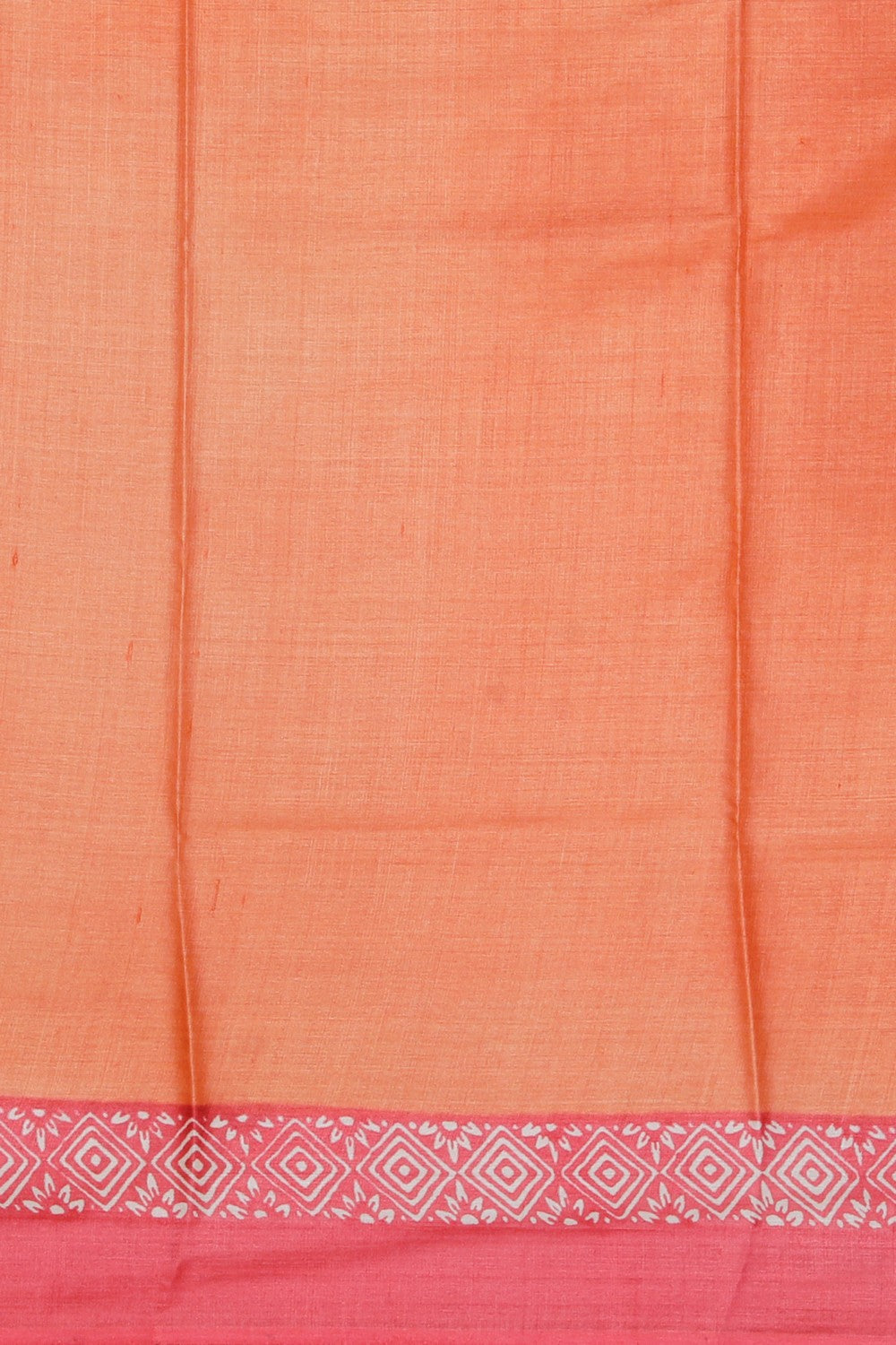 Bhagalpur Tussar Silk Orange Saree