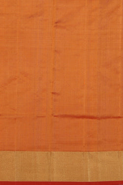 Image of Chanderi Silk Orange Saree