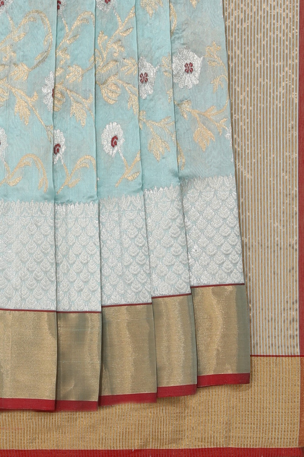 Chanderi Silk Sea Blue Saree