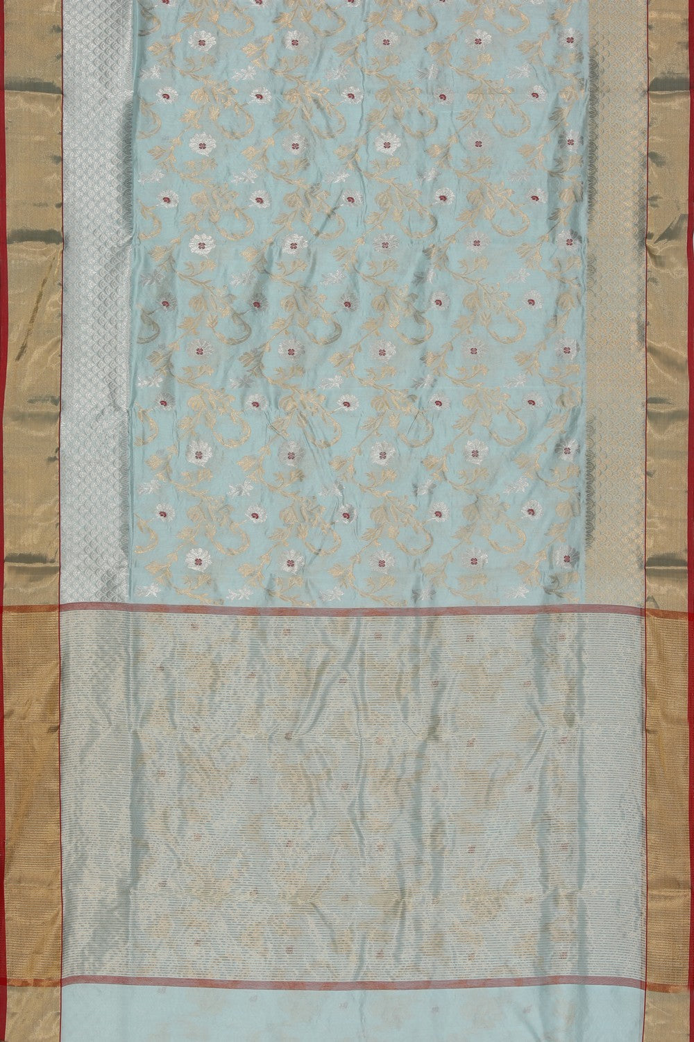 Chanderi Silk Sea Blue Saree