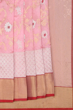 Image of Chanderi Silk Pink Saree