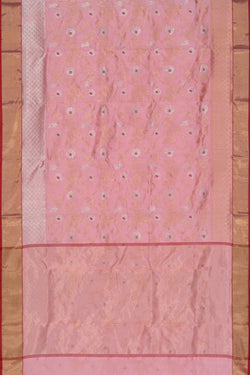 Image of Chanderi Silk Pink Saree