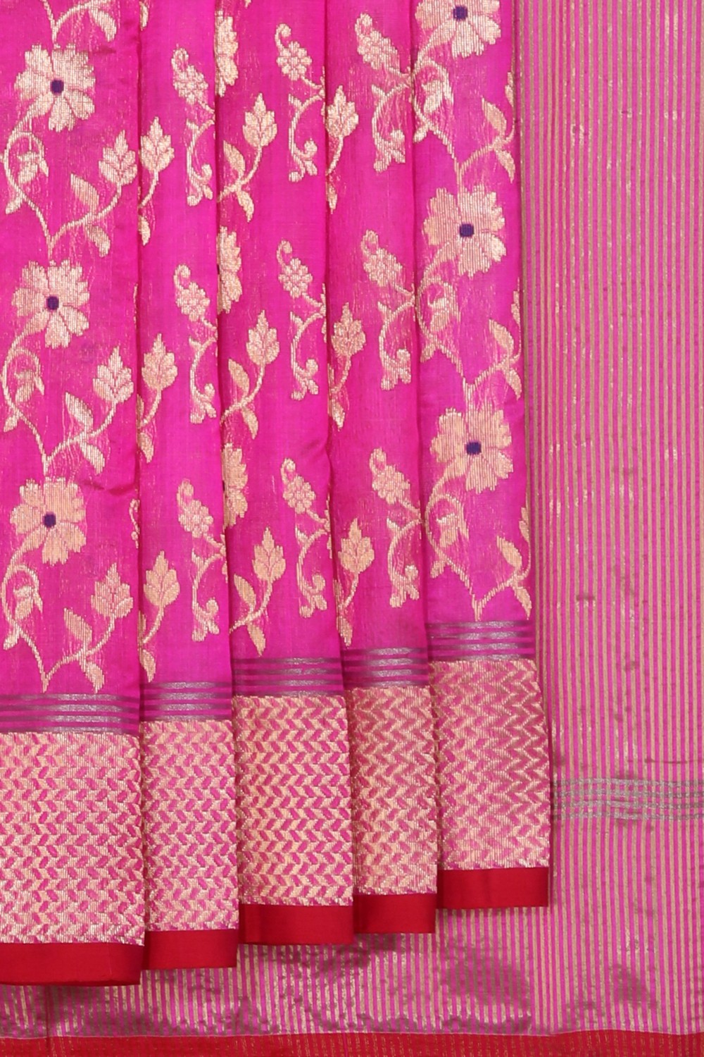 Chanderi Silk Pink Saree