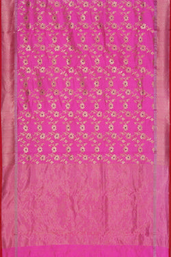 Image of Chanderi Silk Pink Saree