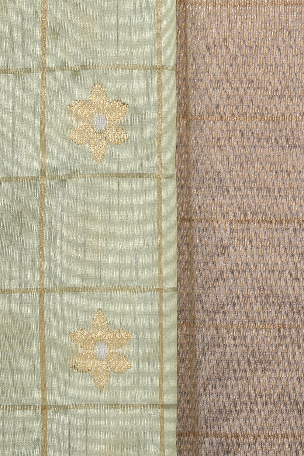 Chanderi Silk Mint-Green Saree