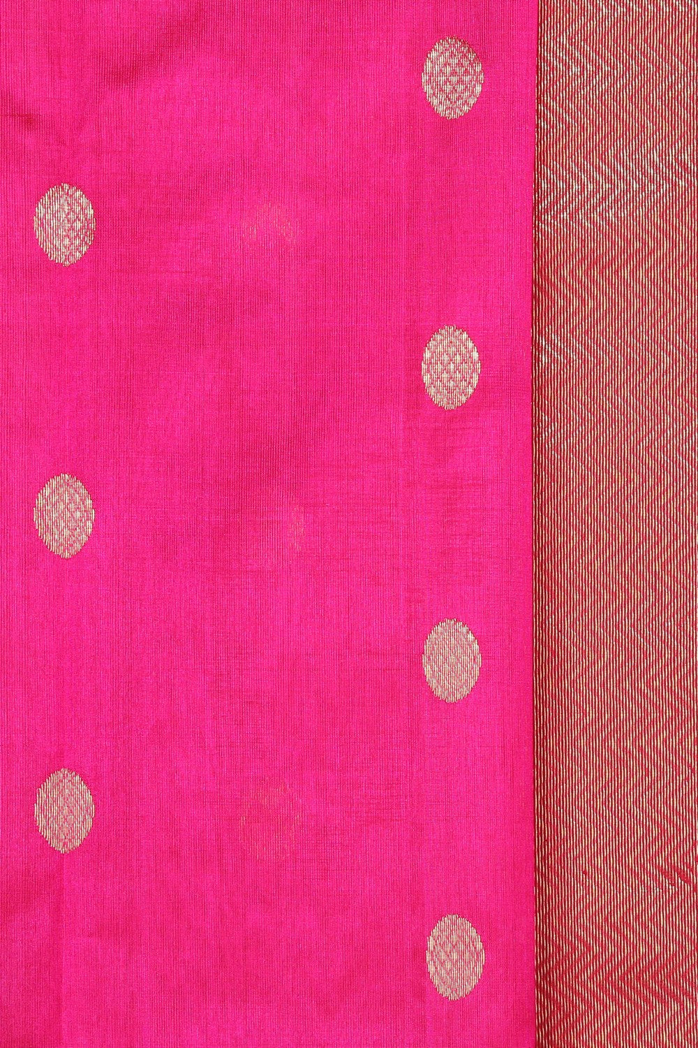 Chanderi Silk Fuchsia Pink Saree